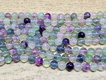 Fluorit Kettenstrang Kugel ca. 8 mm / ca. 40 cm