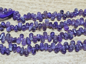 Amethyst Kettenstrang Tropfen ca. 7-9 mm / ca. 35 cm