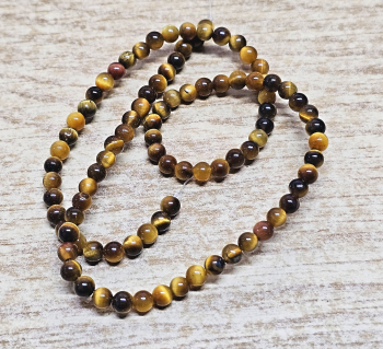 Tigerauge Kettenstrang Kugel ca. 4 mm / ca. 40 cm