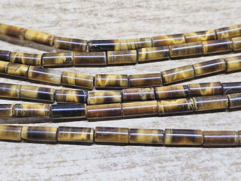 Tigerauge Kettenstrang R�hre ca. 4 mm / ca. 40 cm