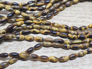 Tigerauge Kettenstrang Tonne ca. 4,5x9 mm / ca. 40 cm
