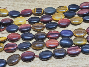 Tigerauge multi Kettenstrang Oval ca. 18 x 13 mm / ca. 40 cm
