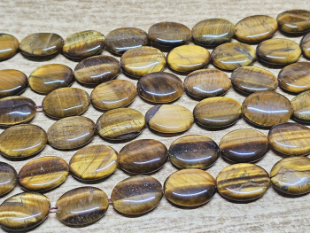 Tigerauge Kettenstrang Oval ca. 20 x 15 mm / ca. 40 cm