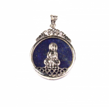 Guan Shi Yin�Anh�nger mit Lapislazuli ca. 40 x 27 mm - Einzelst�ck