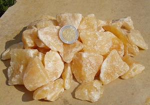 Orangencalcit Deko - Chips aus Mexiko 1,0 Kg
