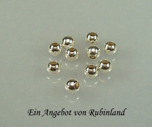 13 x Kugeln mit groem Loch in 925 Silber - 6,0 mm ca. 4,6 gr.