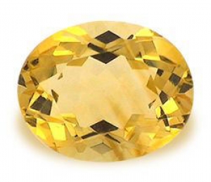 Citrin (gebr.) - Oval facettiert - ca. 12 x 15 mm