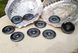 3er Set HEMATIT - Donut 40 mm