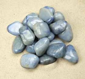 Blauquarz Trommelsteine aus Brasilien VE = 500 gr.
