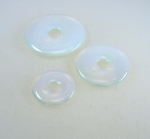 3er Set 50 mm Opalglas (syn.) Donut Anhänger