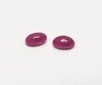 2 x  Rubin Cabochon oval ca. 3 x 4 mm