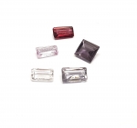 5 x Spinell aus Burma / Myanmar Rechteck facettiert ca. 3,3-5,5 x 6,0-7,1 mm / ca. 3,25 ct. Gesamtgewicht