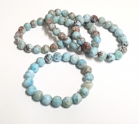 Larimar�Kugelarmband�ca. 10 mm / ca. 19 cm�