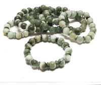 Jadeit - Jade Kugelarmband mit Jade Zwischenteilen ca. 10-11 mm / ca. 18-19 cm