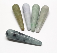 Jade ( Jadeit ) Massagestab rund ca. 22 x 90 mm