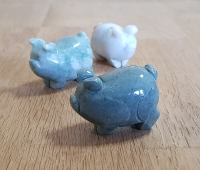 Schwein aus Jadeit ( Jade ) ca. 40 x 30 x 24 mm - Glücksschwein