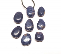 5er Set Saphir Trommelstein�Anh�nger ca. 3 mm gebohrt