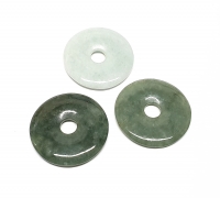 3er Set 40 mm Jade ( Jadeit ) Donut - Anhänger
