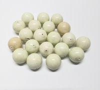 20 gebohrte Zitronenchrysopras Kugeln ca. 20 mm / 1 mm Bohrung 