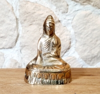 Buddha - Statue klein aus Bronze ca. 70 x 50 mm