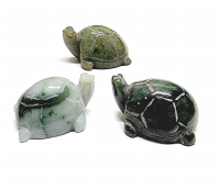 2er Set Schildkröte aus Jade ( Jadeit ) ca. 50x35x25 mm