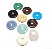 10er Set Donut - Anhnger im Mix ca. 35 - 40 mm - Einzelset