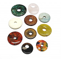 10er Set Donut - Anhnger im Mix ca. 35 - 50 mm - Einzelset