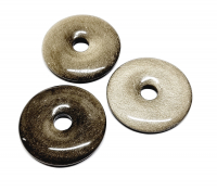 3er Set 50 mm Goldobsidian Donut Anhänger