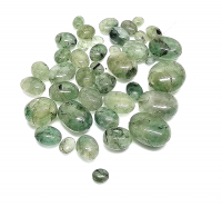 40 gebohrte Smaragd Perlen (behandelt ) aus Brasilien ca. 4x5 bis 16x18 mm