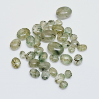 7 gebohrte Smaragd Perlen (behandelt ) aus Brasilien ca. 8x6 bis 17x12 mm