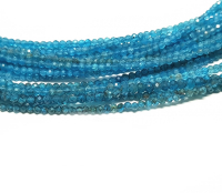 Apatit Kugelstrang facettiert ca. 3 mm/ ca. 42 cm