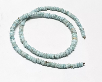 Larimar Kettenstrang Button facettiert ca. 4-6 mm ca. 42 cm- Einzelstck