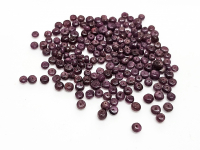 190 Rubin Perlen Button gebohrt ca. 3-4 mm / ca. 0,7 mm Bohrung