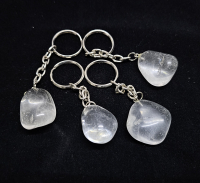 4er Set Schl�sselanh�nger  Trommler  Bergkristall ca. 80-95�mm - Einzelset