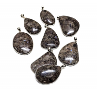 2er set Blue Pearl Anh�nger�an �se�- Freiform ca. 45 - 60 mm