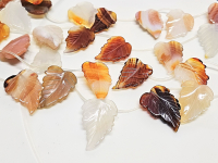 Carneol Blattstrang�25 x 35 mm / ca. 40 cm