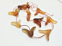 Carneol Blumenstrang�18 x 25�mm / ca. 40 cm (10 Steine)