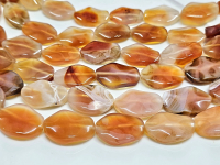 Carneol Ovalstrang wellig 20 x 30 mm / ca. 38 cm