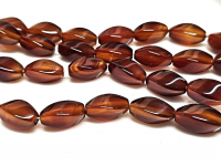 Carneol�Brioletstrang gedreht�ca. 9 x 20�mm / ca. 40 cm