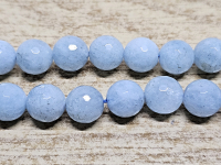 Aquamarin Kettenstrang Kugel facettiert ca. 11 mm / ca. 40 cm