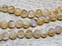 Citrin Kettenstrang Kugel ca. 8 mm / ca. 40 cm