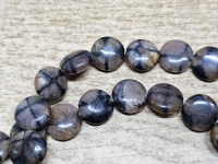 Chiastolith Kettenstrang Disc ca. 14 mm / ca. 40 cm