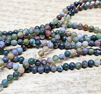 indischer Achat�Kettenstrang Kugel ca. 4 mm / ca. 40 cm