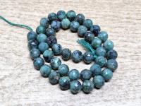 Smaragd Kettenstrang Kugel facettiert ca. 9 mm / ca. 40 cm