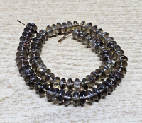 Rauchquarz Kettenstrang Button ca. 10 mm / ca. 40 cm