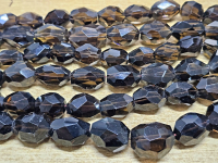 Rauchquarz Kettenstrang facettiert ca. 16-20�x 25 mm / ca. 40 cm