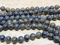 Labradorit Kettenstrang Kugel B-Qual. 8 mm / ca. 40 cm