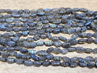 Labradorit Kettenstrang graviert� 6 mm / ca. 38 cm