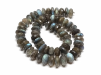 Labradorit Button facettiert Kettenstrang in A-Qualit�t ca. 13-14 mm / ca. 42 cm - Einzelst�ck