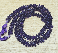 Amethyst Kettenstrang Pampel facettiert ca. 4/5 - 8/9 mm / ca. 40 cm